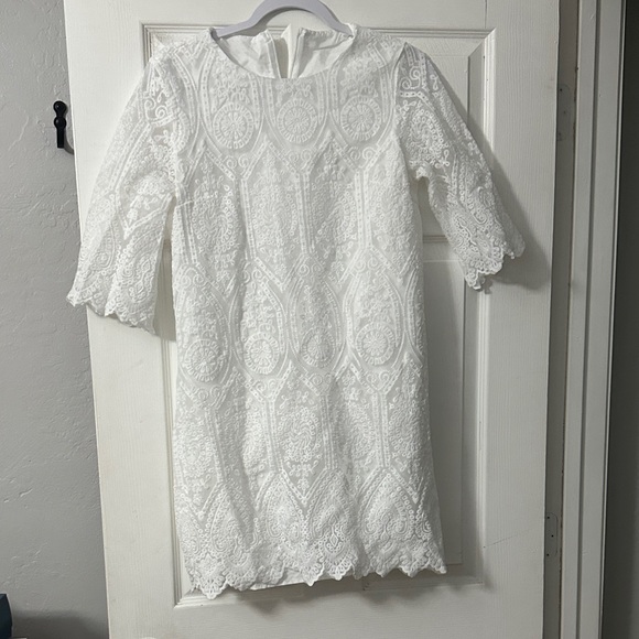 SHEIN White Lace Formal Kids Dress - Picture 1 of 3